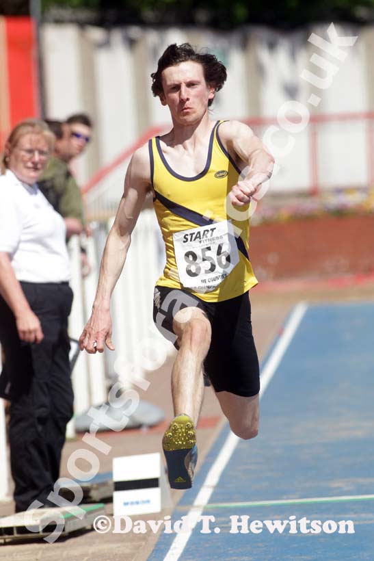 James Andrew (Jarrow) winner of the long jump at the North Eastern Champs, Gateshead.